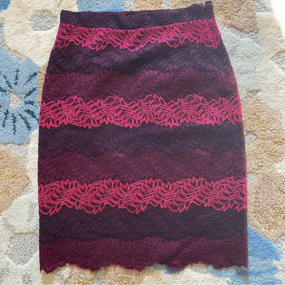 Banana Republic Ombre Lace Pencil Skirt